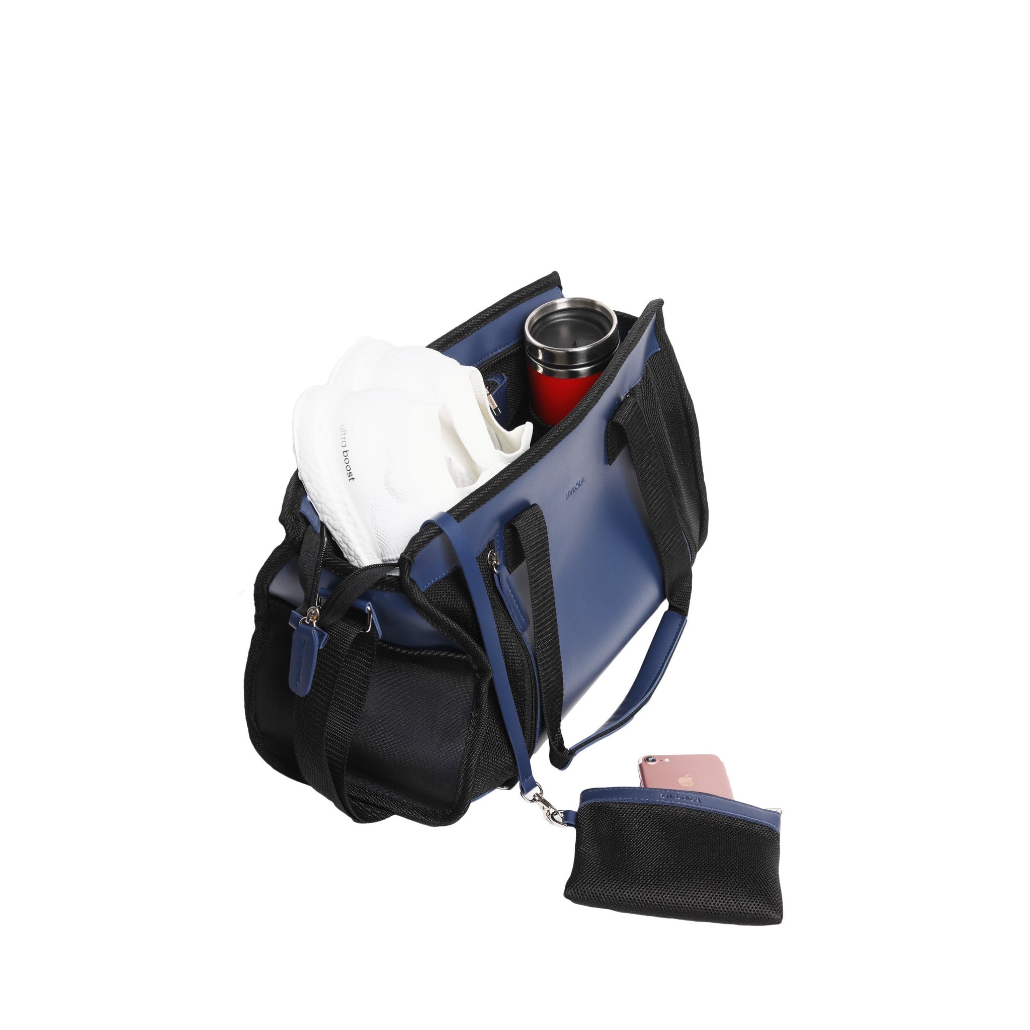 Lakota Mini Duffel Bag in navy blue & black