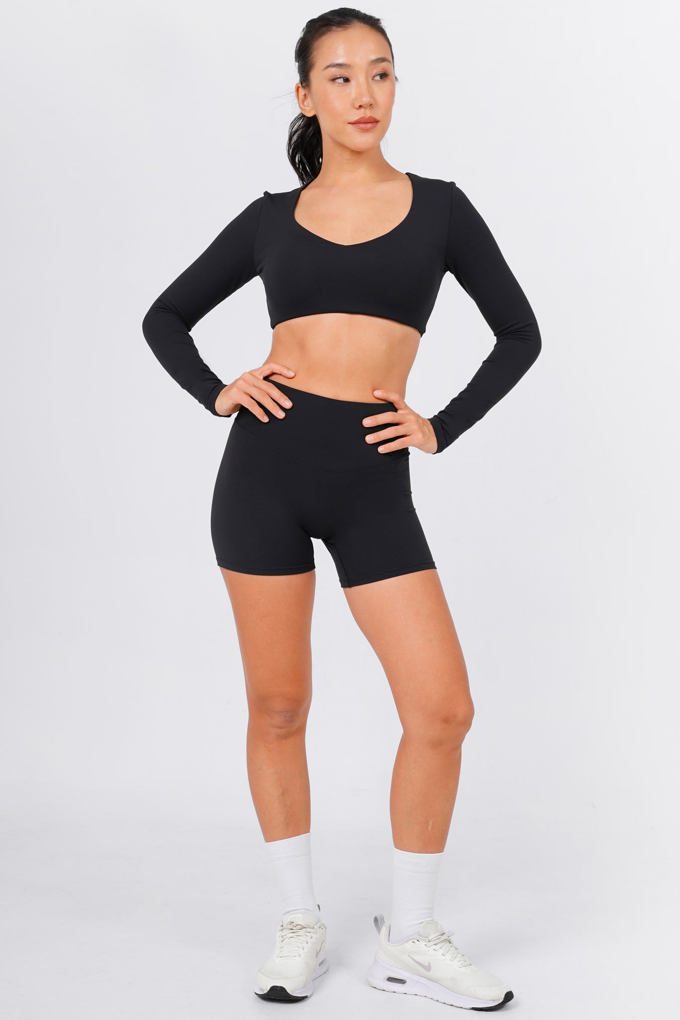 Initial Long Sleeve Shorts Set