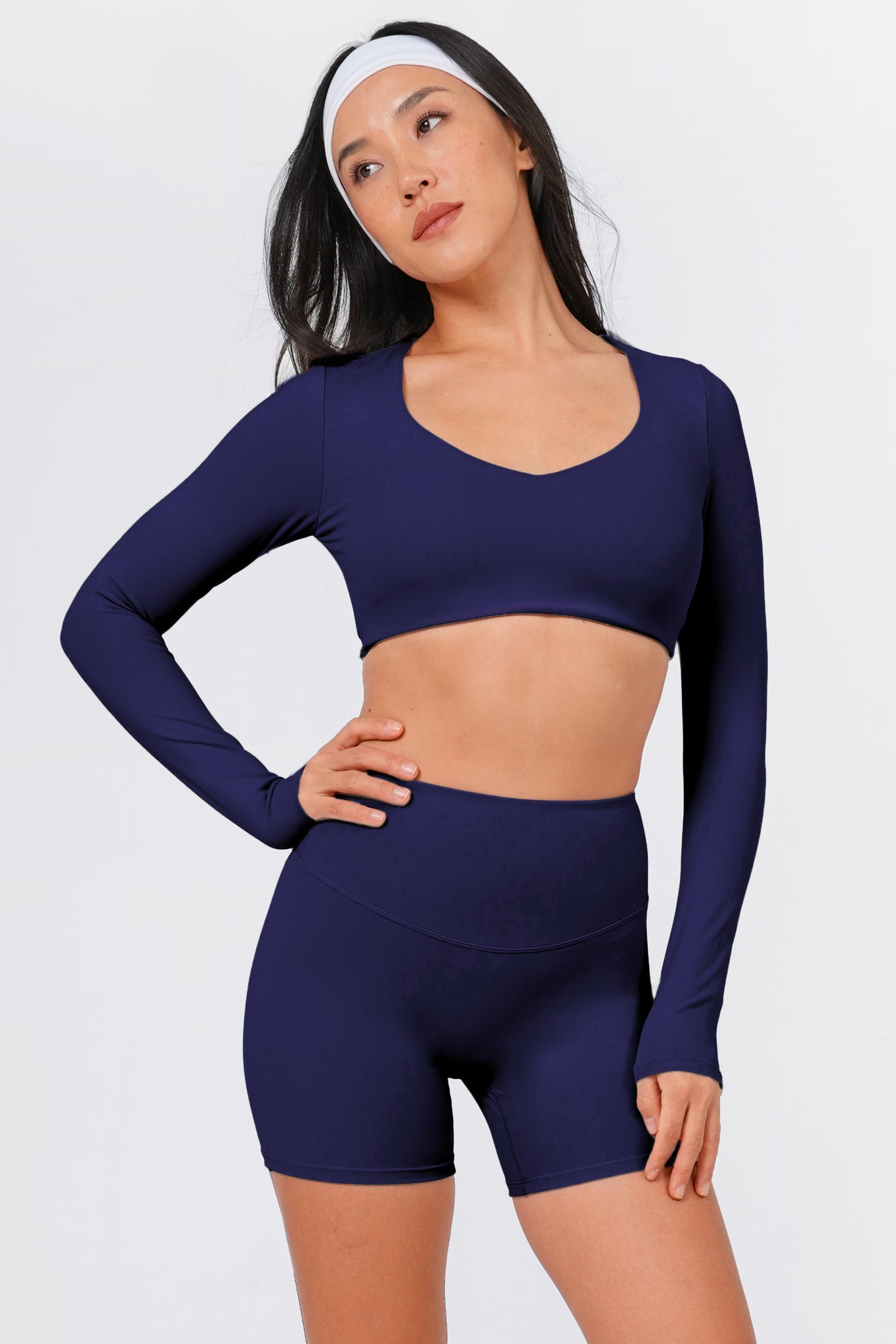 Initial Long Sleeve Shorts Set