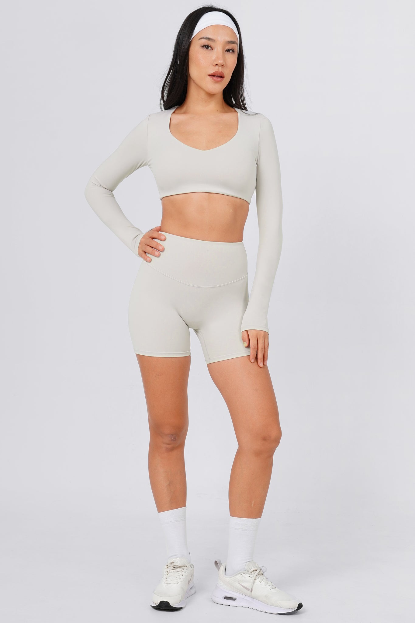 Initial Long Sleeve Shorts Set