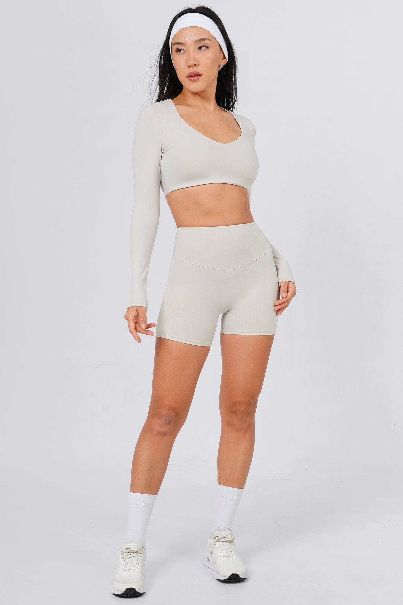 Initial Long Sleeve Shorts Set