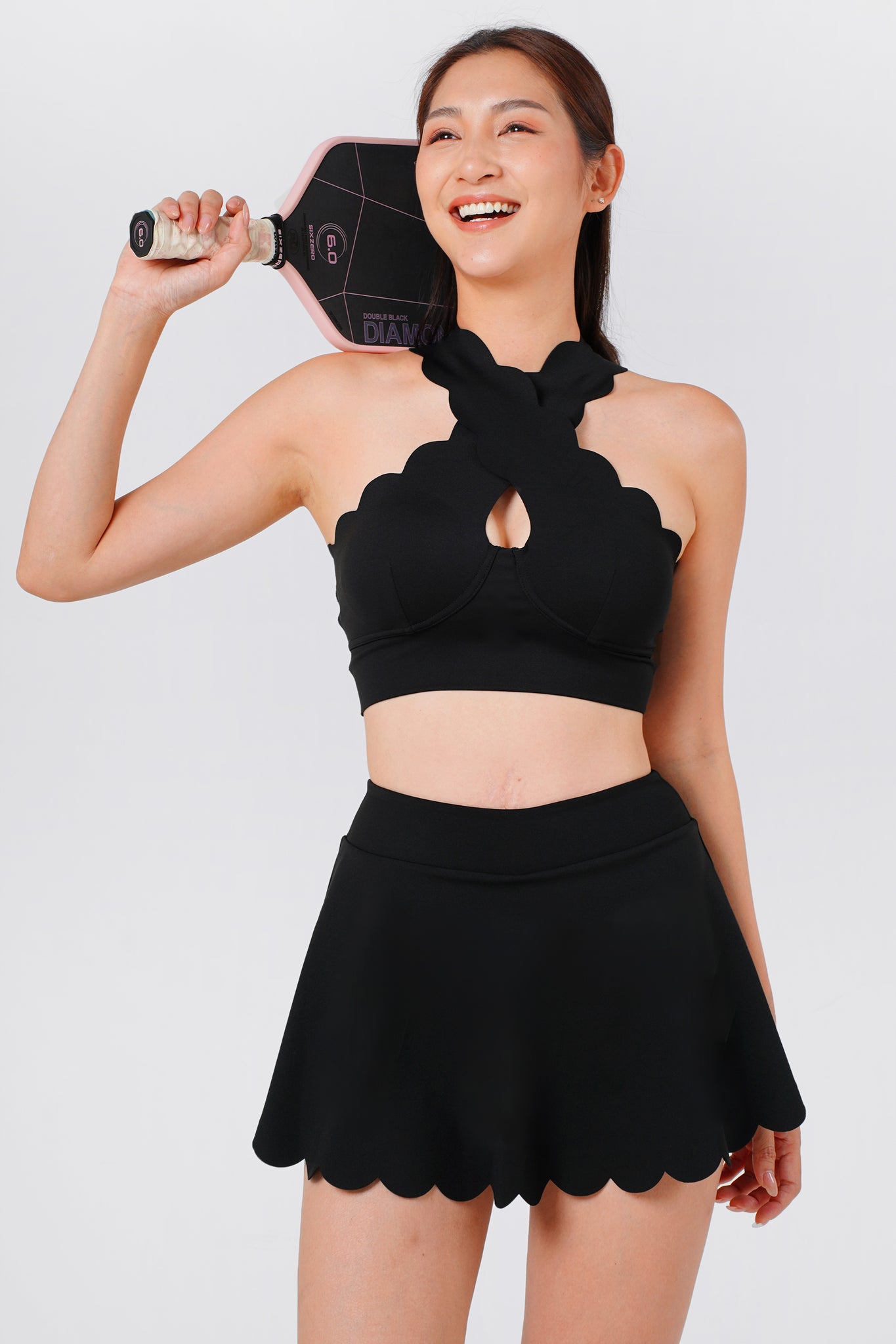 Forget-Me-Not Crossover Halter Skort Set