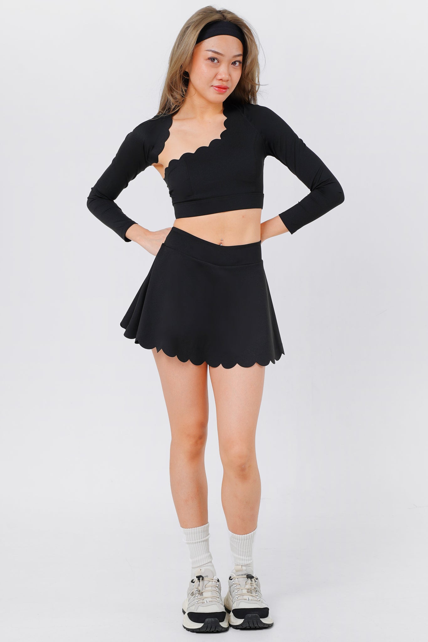 Forget-Me-Not Asymmetric Skort Set