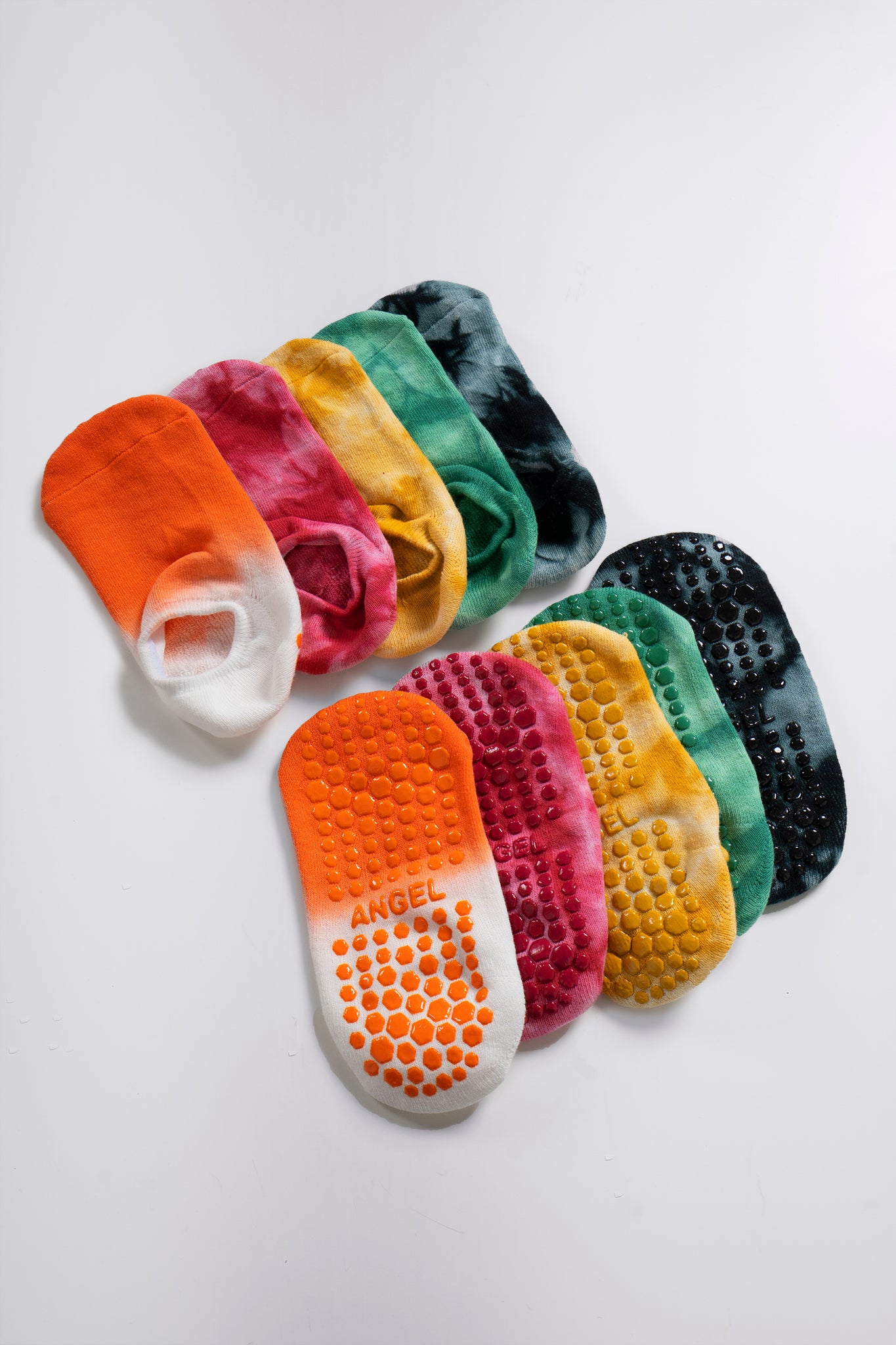 Soar Low Rise Tie-Dye Non Slip Grip Socks (2-Pairs)