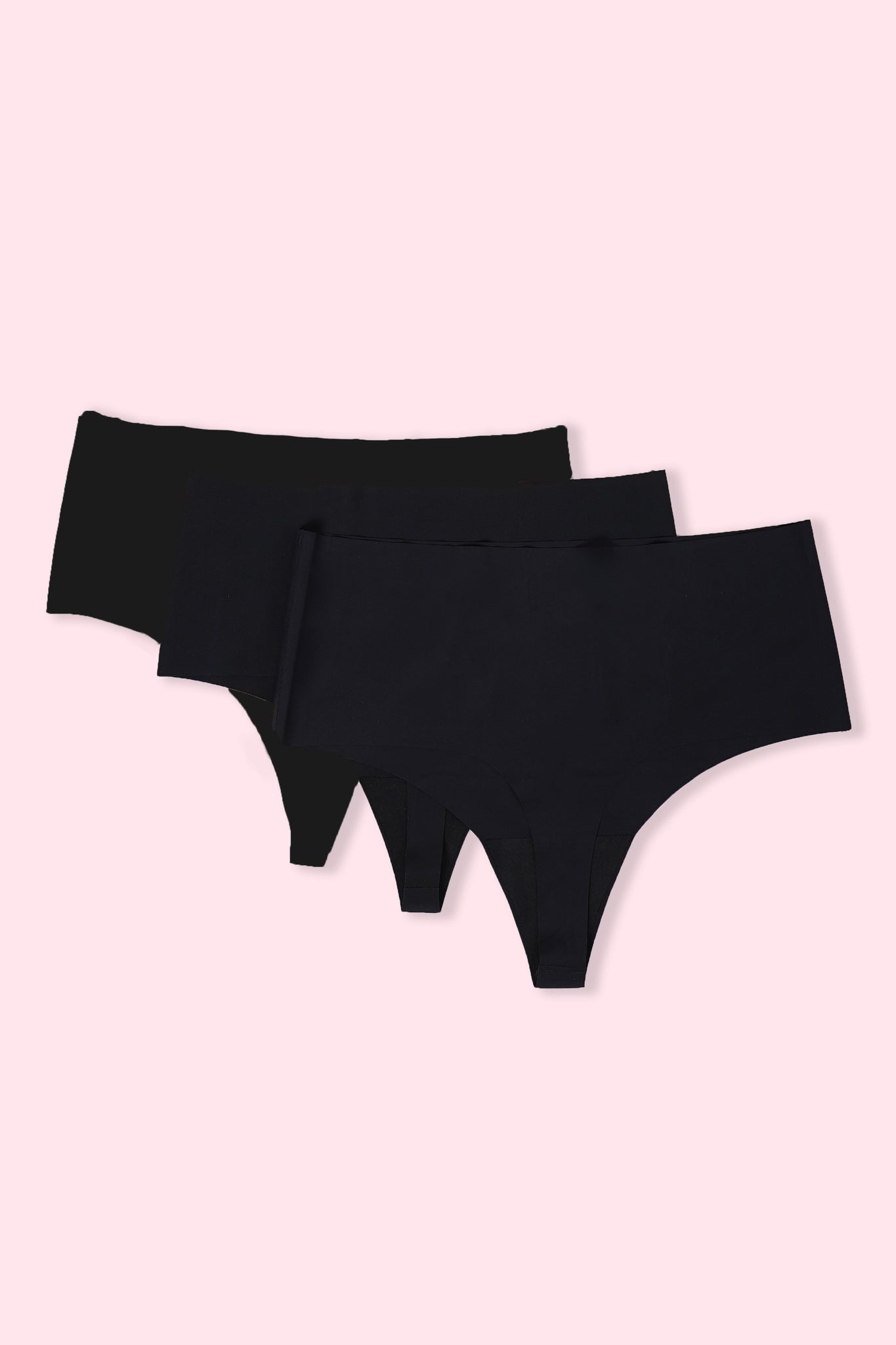Invisible Seamless High-Rise Thong (3-Piece)