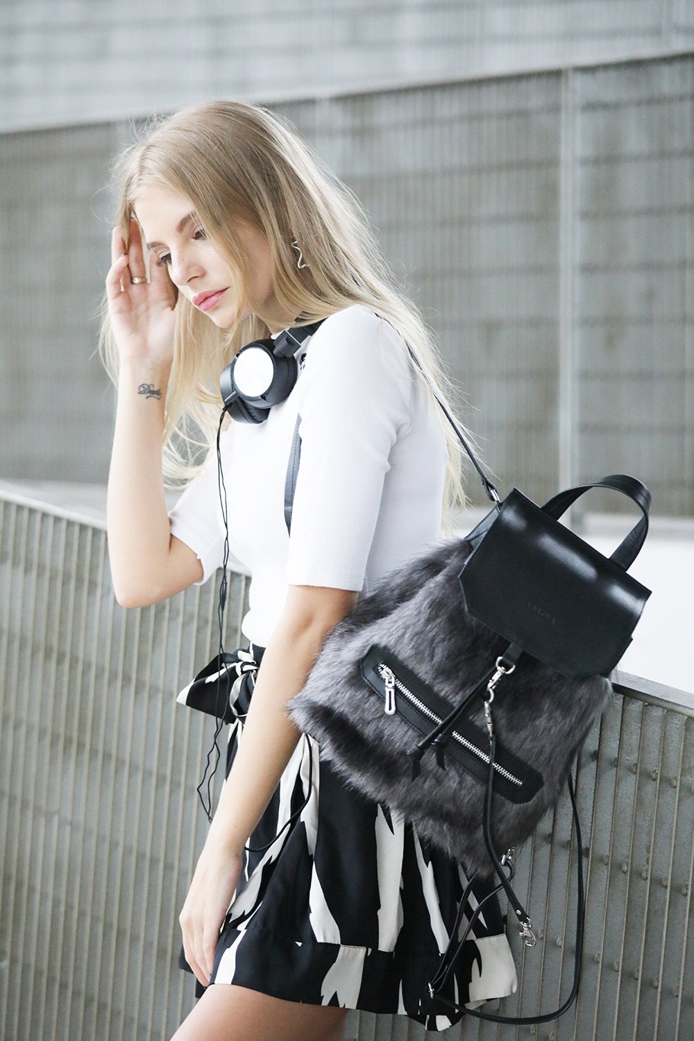 Lauryn Mini Backpack in Grey